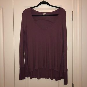 Free People Mauve Long Sleeve Sweater Size S